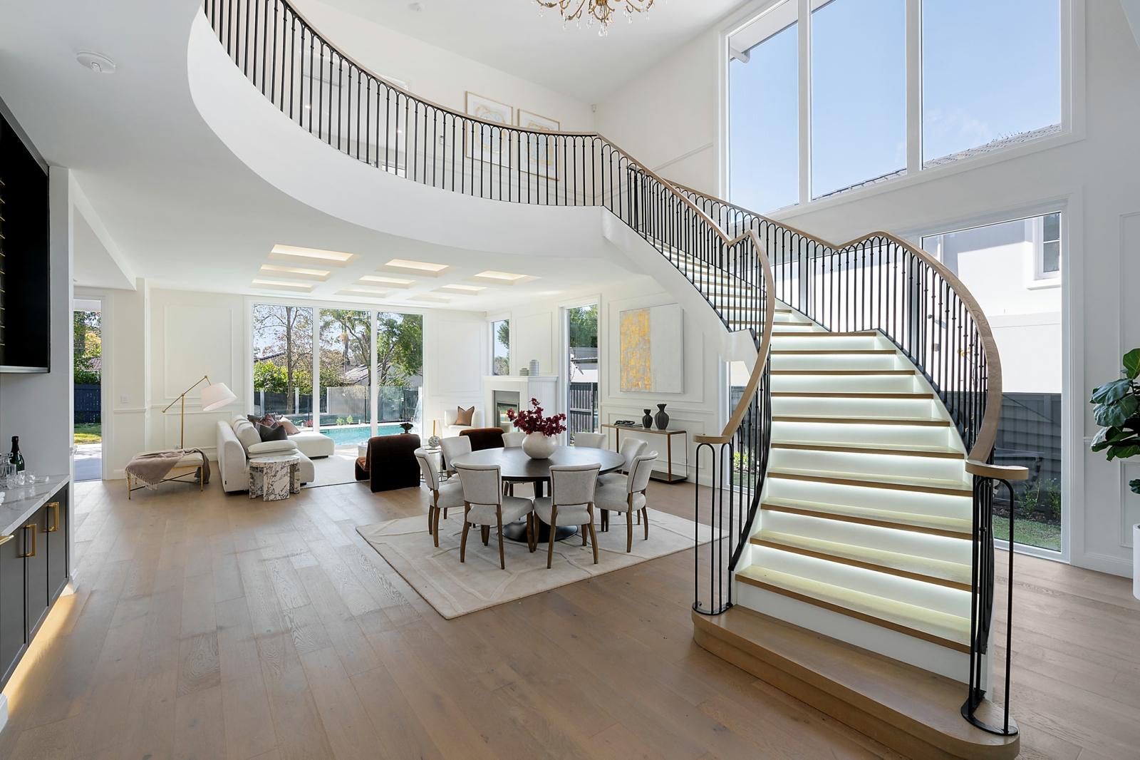 Staircase with integrated lighting, from the Platinum Spark project gallery